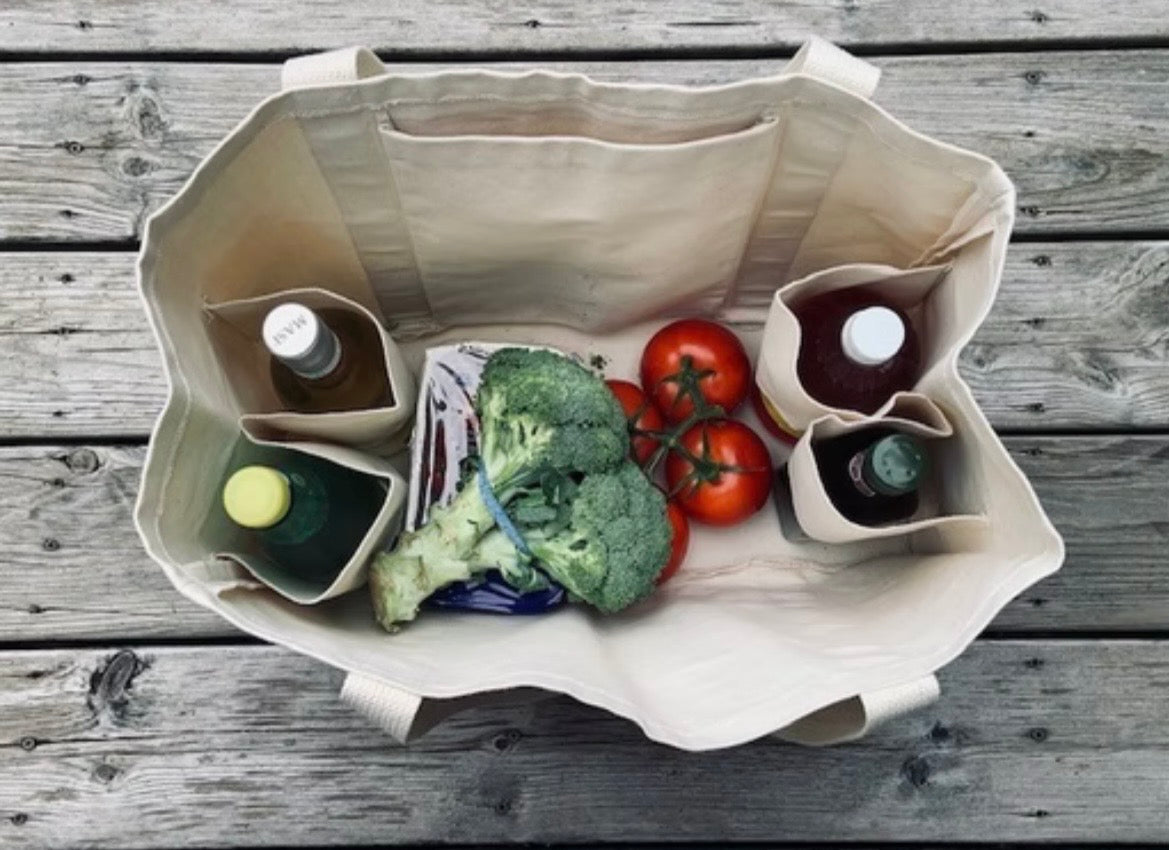 Un grand sac ecoresponsable pour vos emplettes au marché