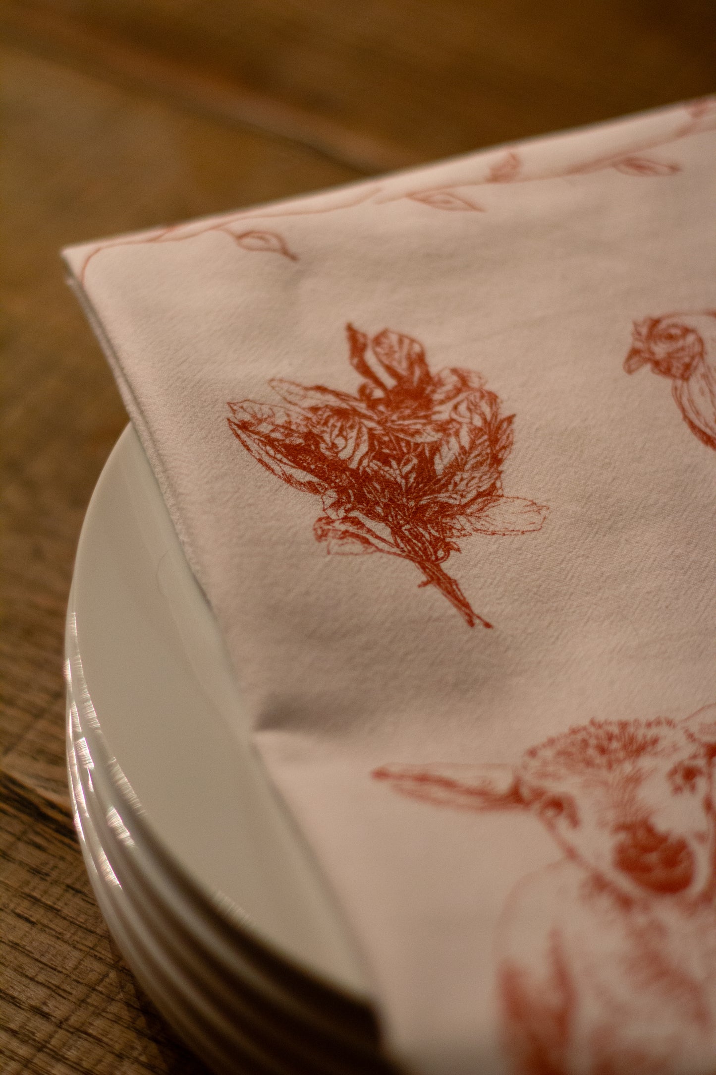 Linge à vaisselle en coton sac de farine - La ferme