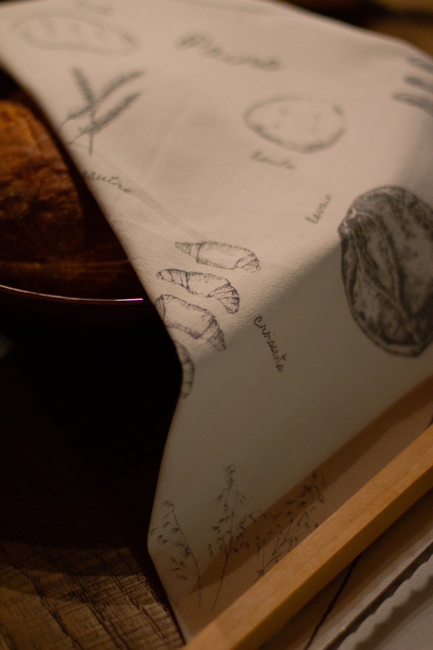 Linge à vaisselle en coton sac de farine - Pains