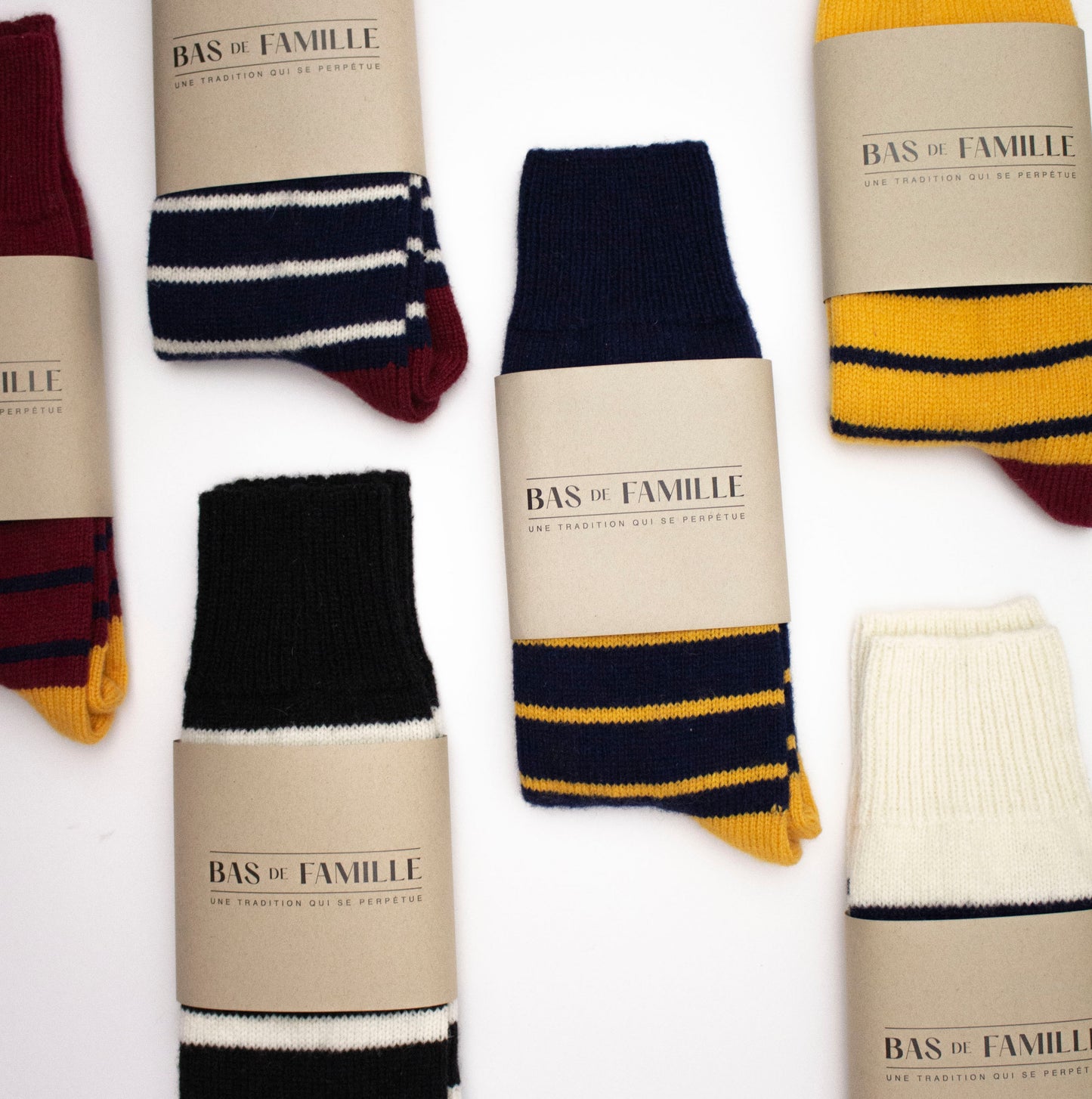 Bas de Famille - Bleu & Jaune