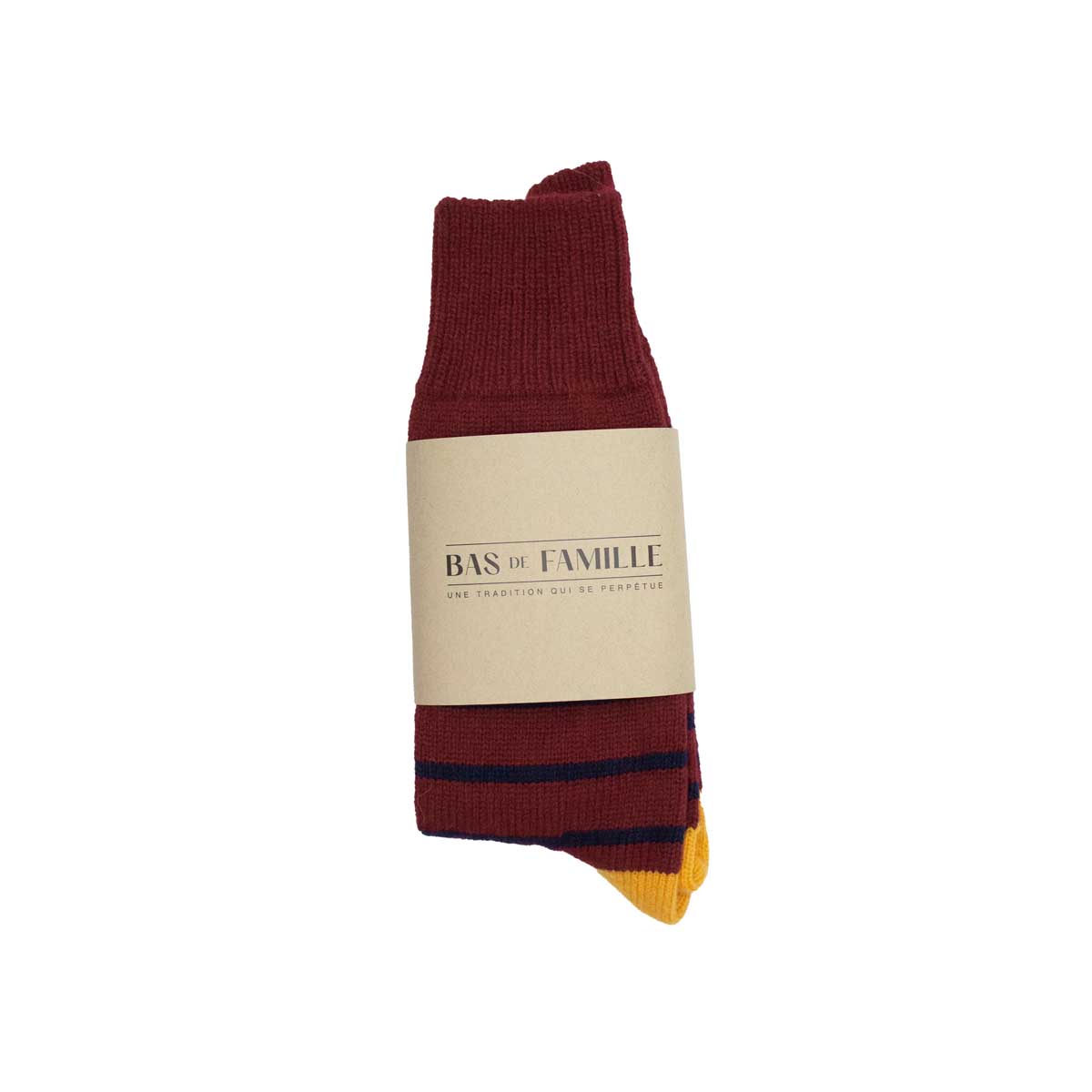 Bas de Famille - Rouge & Jaune