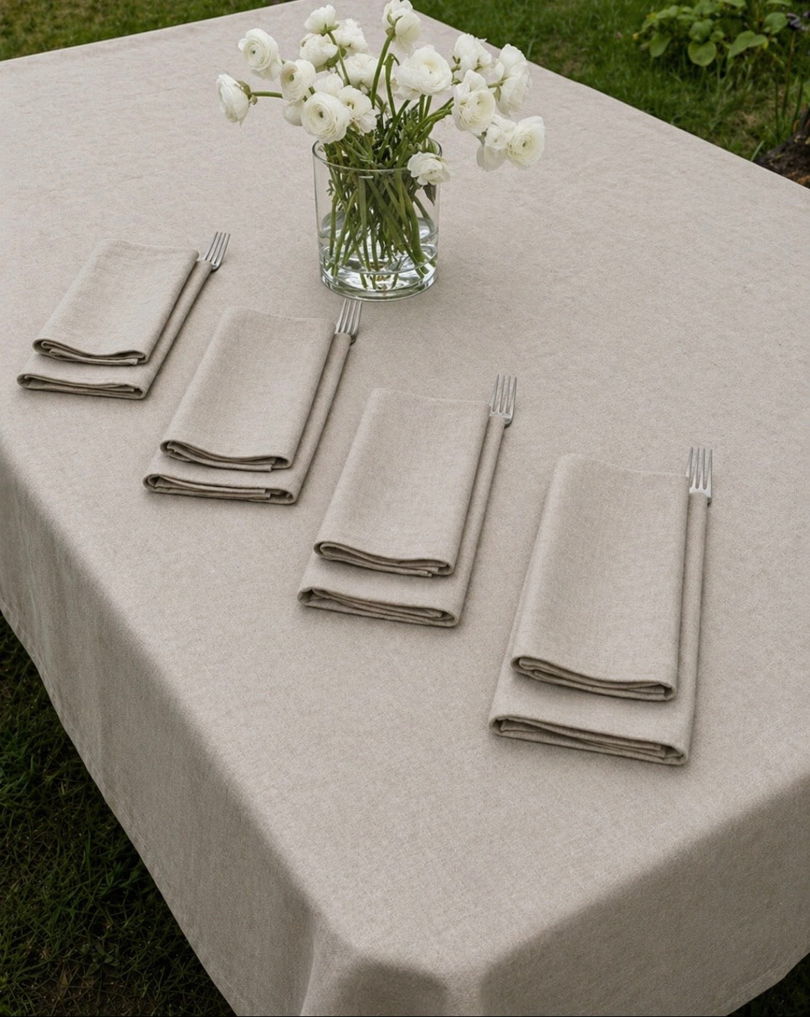 Superbe nappe lin-coton
