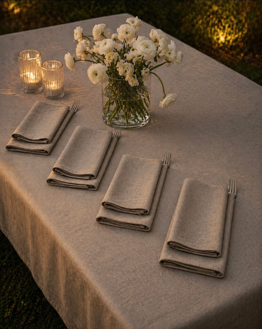 Superbe nappe lin-coton