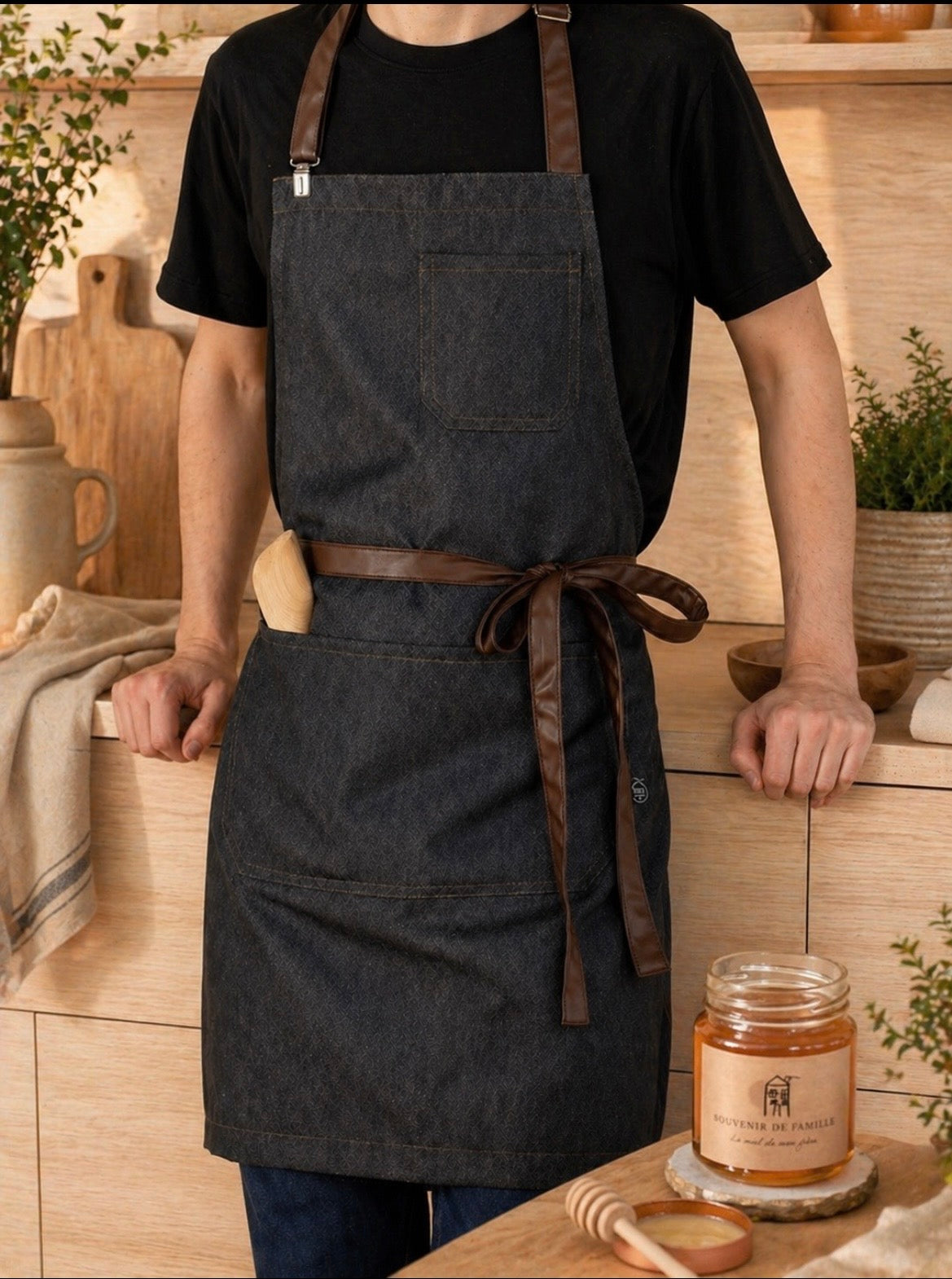 Tablier denim pour homme